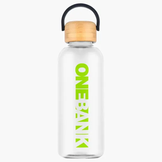 Sanzio 21 oz RPET Bottle with Bamboo Lid — view 3