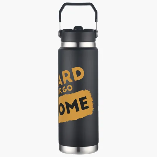 Ariel Senago 30 oz Vacuum Insulated Stainless Steel Bottle with Built-in Straw — view 2