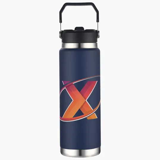 Ariel Senago 30 oz Vacuum Insulated Stainless Steel Bottle with Built-in Straw — view 3