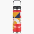 Ariel Senago 30 oz Vacuum Insulated Stainless Steel Bottle with Built-in Straw — view 4