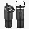 Tollara 30 oz Vacuum Insulated Tumbler with Flip Top Spout — view 2