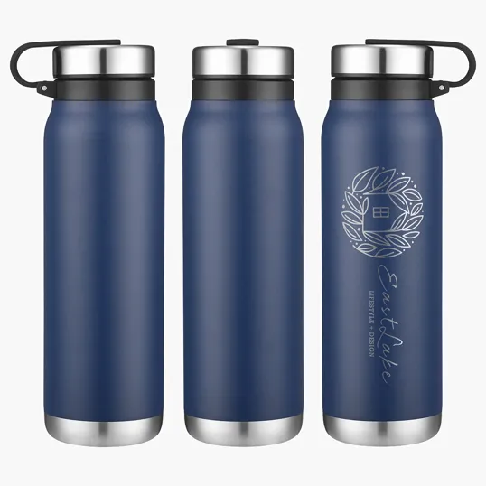 Turin 20 oz Vacuum Insulated Stainless Steel Bottle with Twist Cap — view 4