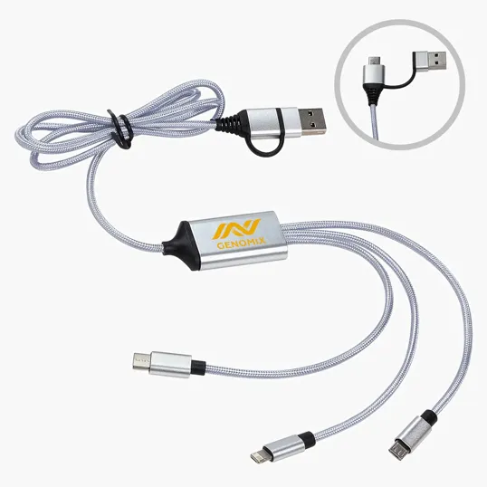 Traverse 3-in-1 Charging Cable with LED Logo — view 4