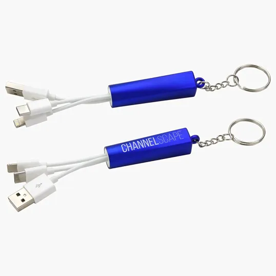 Ariel EDGE Trey 3-in-1 Light-Up Charging Cable with Keychain — view 3