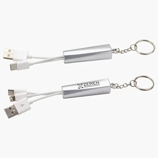 Ariel EDGE Trey 3-in-1 Light-Up Charging Cable with Keychain — view 4