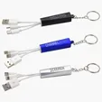 Ariel EDGE Trey 3-in-1 Light-Up Charging Cable with Keychain