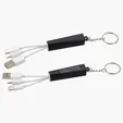 Ariel EDGE Trey 3-in-1 Light-Up Charging Cable with Keychain — view 2