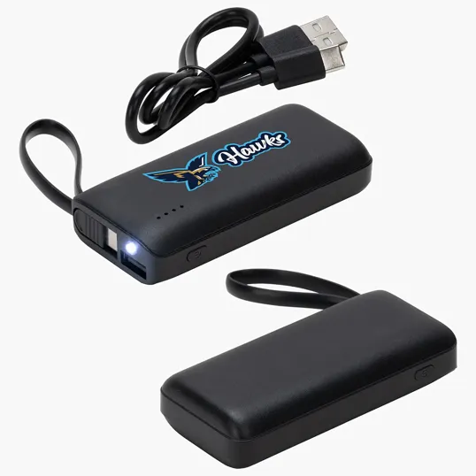 Chancellor 5000mAh Power Bank with USB-C Built-in Cable — view 2