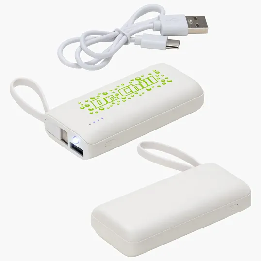 Chancellor 5000mAh Power Bank with USB-C Built-in Cable — view 3