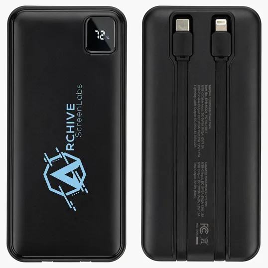 Marquis 10000mAh 20W PD Power Bank with Built-In Cables — view 2