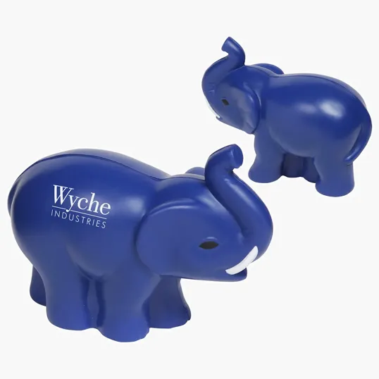 Lin Line Elephant with Tusks Stress Reliever — view 2