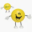 Lin Line Round Stress Reliever Figure — view 3