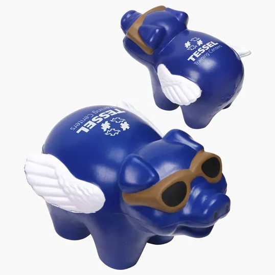 Lin Line Flying Pig Stress Reliever — view 2