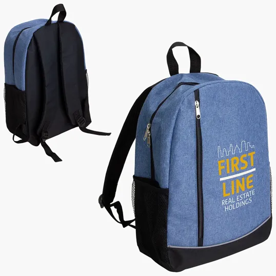 Brio Polycanvas Backpack with Padded Straps and Reflective Trim — view 2