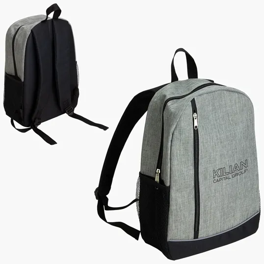 Brio Polycanvas Backpack with Padded Straps and Reflective Trim — view 3