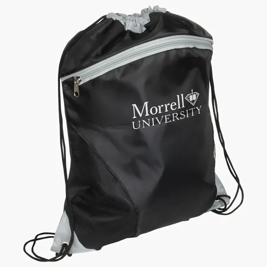 Cyclone Mesh Curve Polyester Drawstring Bag — view 2