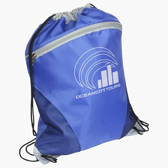 Cyclone Mesh Curve Polyester Drawstring Bag — view 3