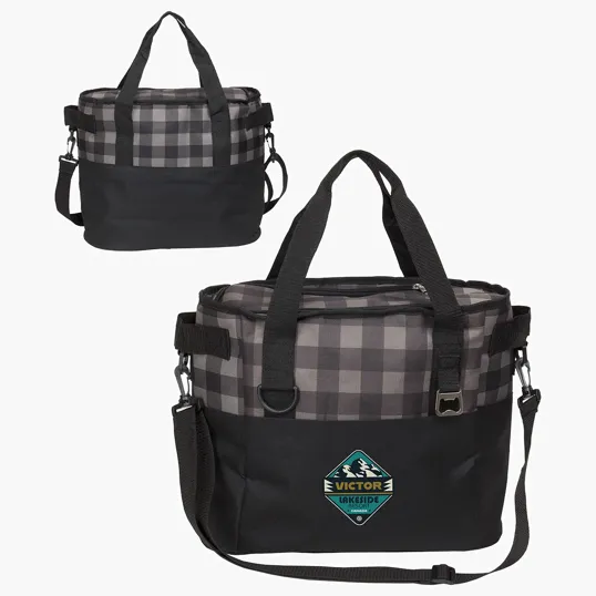 Ariel Plaid Insulated Cooler Bag — view 2