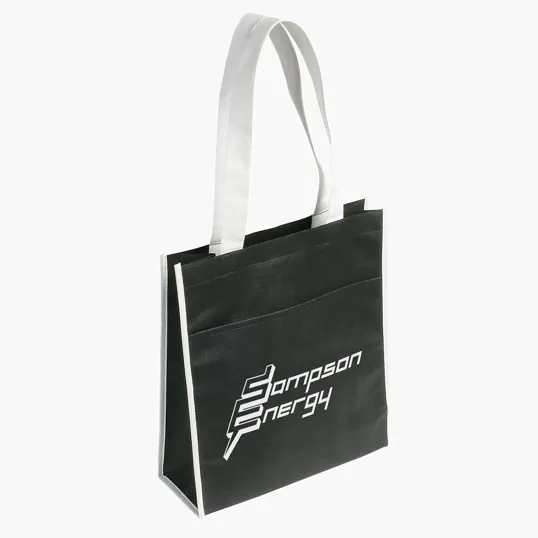 Peak Non-Woven Tote Bag with Pocket — view 2
