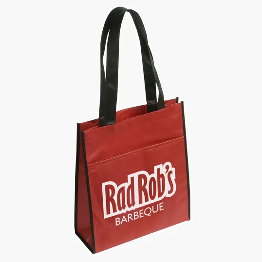 Peak Non-Woven Tote Bag with Pocket — view 4