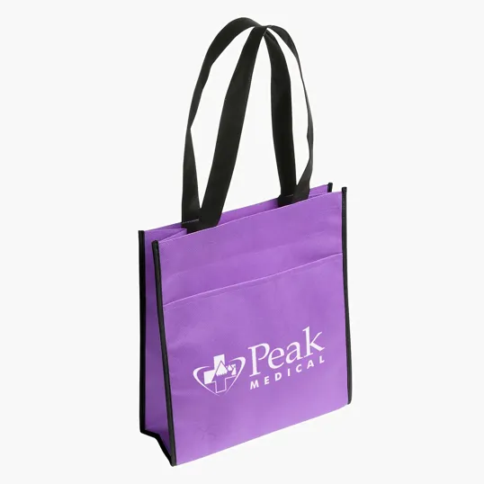Peak Non-Woven Tote Bag with Pocket — view 7