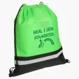 Safety Non-Woven Drawstring Bag with Reflective Stripe — view 3
