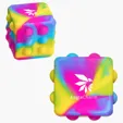 Ariel Push Pop Cube Silicone Fidget Toy — view 10