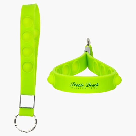 Push Pop Stress Reliever Keychain with Wristlet — view 5