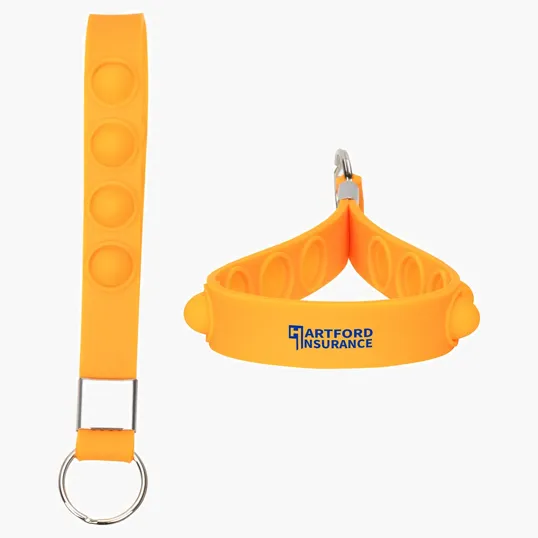 Push Pop Stress Reliever Keychain with Wristlet — view 7