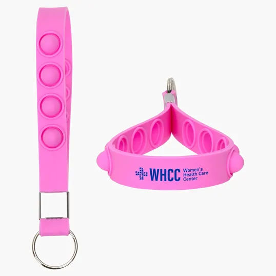 Push Pop Stress Reliever Keychain with Wristlet — view 8