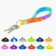 Push Pop Stress Reliever Keychain with Wristlet