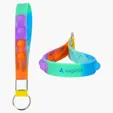 Push Pop Stress Reliever Keychain with Wristlet — view 12