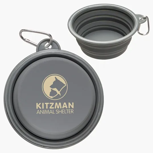 Ariel Feed 'N Go Collapsible Pet Bowl with Carabiner — view 3