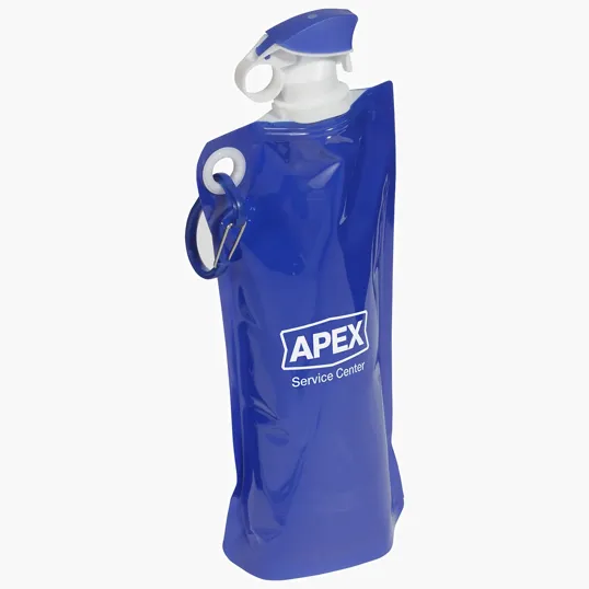 Ariel Flip Top Foldable Water Bottle with Carabiner — view 3