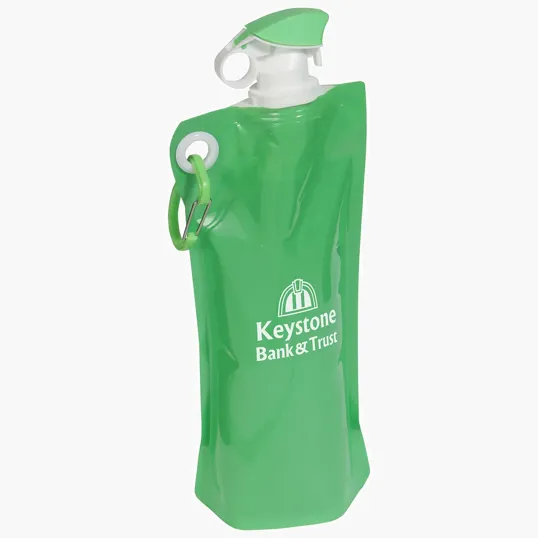 Ariel Flip Top Foldable Water Bottle with Carabiner — view 4