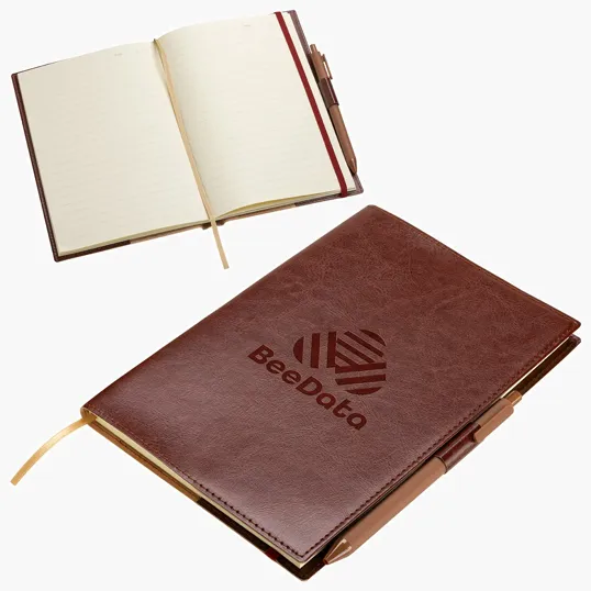 Ariel Conclave Refillable Leatherette Journal with Pen — view 3