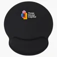Ariel Crest Non-Slip Mouse Pad with Foam Wrist Rest — view 2