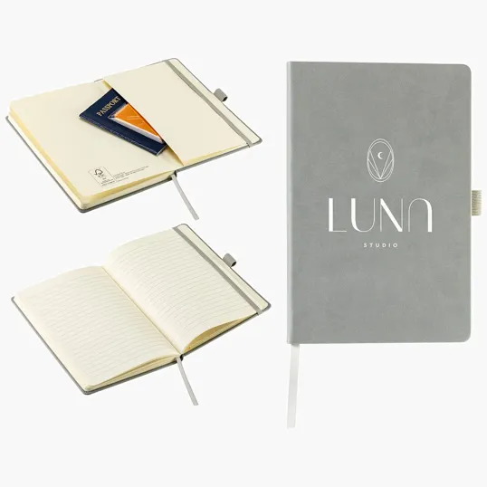 Elan Hardcover Journal with Pen Loop and Inner Pocket — view 3