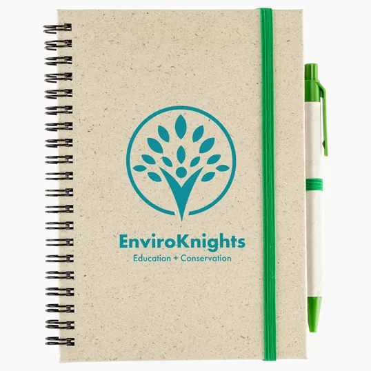 Ariel Prairie Fragrant Grass Recycled Spiral Notebook with Pen — view 3