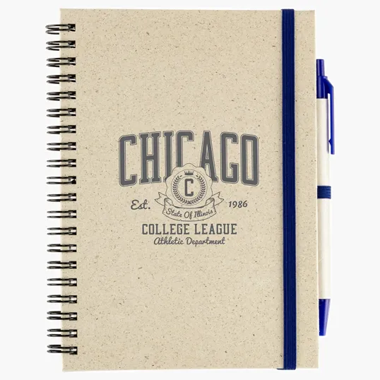Ariel Prairie Fragrant Grass Recycled Spiral Notebook with Pen — view 4