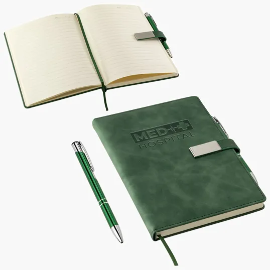 Ariel Thesis Hardcover Journal with Magnetic Closure & Pen — view 3