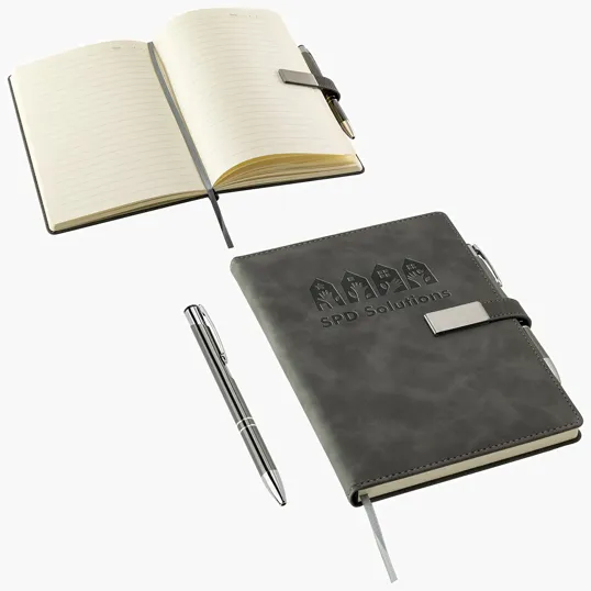 Ariel Thesis Hardcover Journal with Magnetic Closure & Pen — view 4