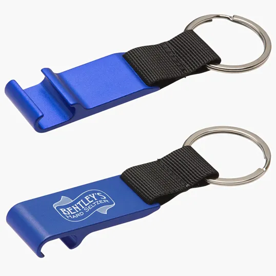Ariel Aluminum Bottle Opener with Key Ring — view 3