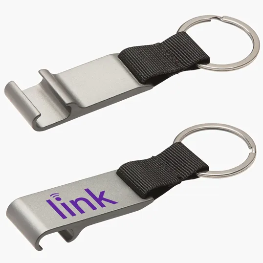 Ariel Aluminum Bottle Opener with Key Ring — view 4