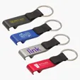 Ariel Aluminum Bottle Opener with Key Ring