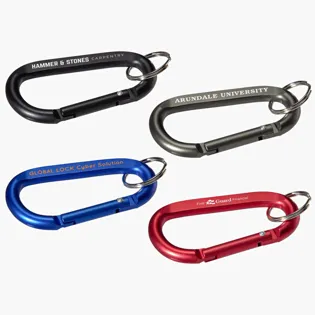Picture For Aluminum Carabiner with Key Ring