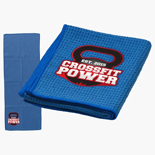 Ariel Gridiron Waffle Microfiber Sports Towel, 12" x 32" — view 2