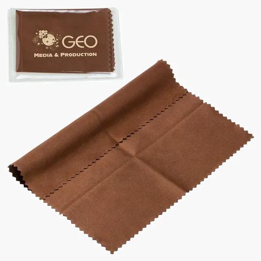 Ariel 6" x 6" 220GSM Microfiber Cleaning Cloth in Clear PVC Case — view 3