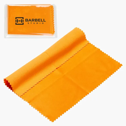 Ariel 6" x 6" 220GSM Microfiber Cleaning Cloth in Clear PVC Case — view 6