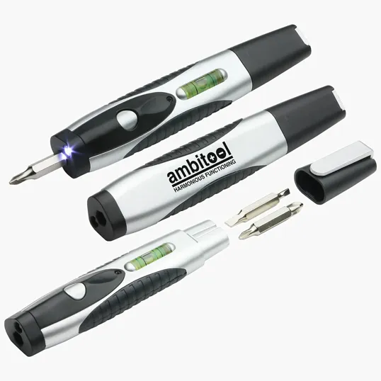 Level Light Screwdriver Pen with LED and Pocket Clip — view 2